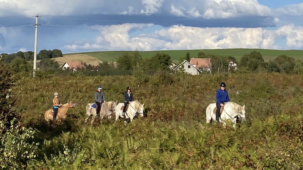 Horseback Riding Near Plitvice Lakes National Park in Croatia.
