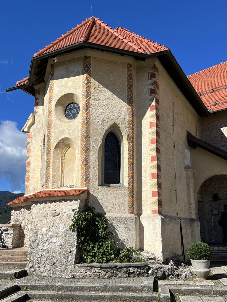 The Gothic chapel inside the castle walls of Bled Castle was built in the 16th century and renovated in about 1700.