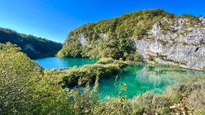 Plitvice Lakes, Croatia, has 16 lakes and beautiful waterfalls link them.