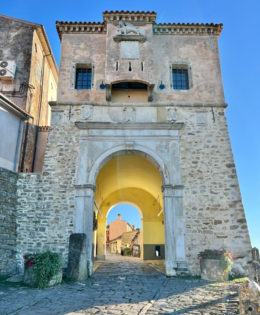 Motovun, Croatia's New Gate is an inviting entrance into the upper part of the walled town.